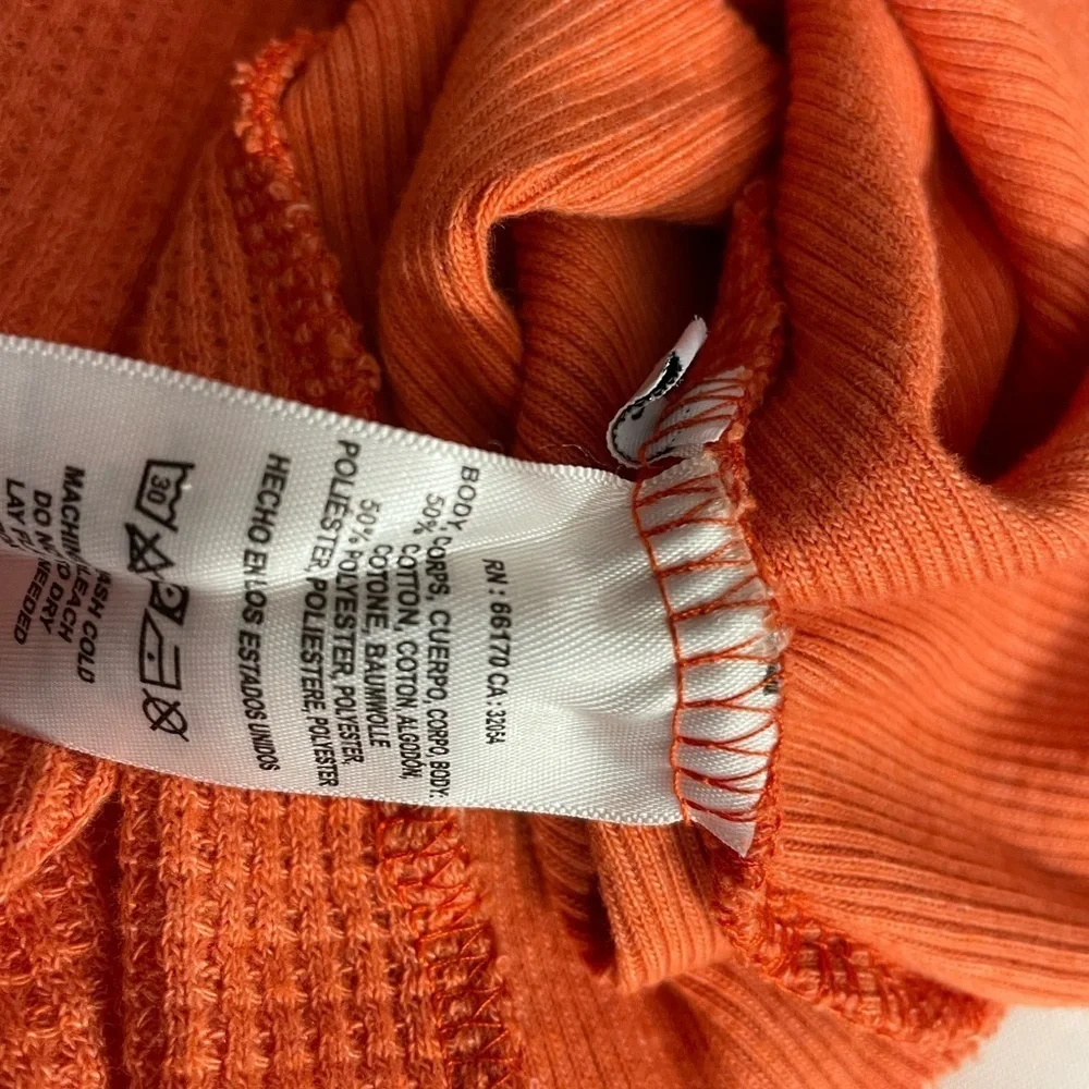 T.La Anthropologie Orange Waffle Mockneck Long Sleeve Knit Thermal Tunic
New - Picture 8 of 8